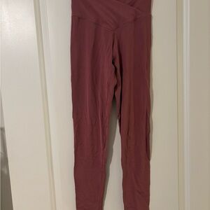 Aerie Offline High-Rise Cross Waist Leggings in Rose